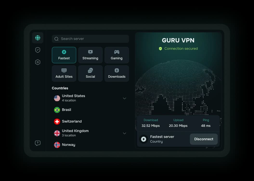 App Guru VPN su un computer